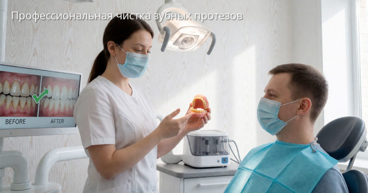 Профессиональная чистка зубных протезов давно стала нормой. При агрессивной чистке протезных конструкций, на их поверхности могут возникать повреждения.